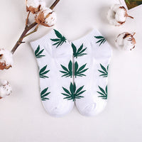 LNRRABC 1Pair Women Men Comfortable High Quality Cotton Socks Marijuana Leaf Maple Leaf Casual Long Weed Ankle Sock Stockings
