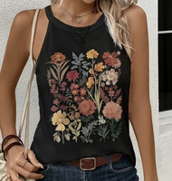 Women's Short Sleeve Floral Top