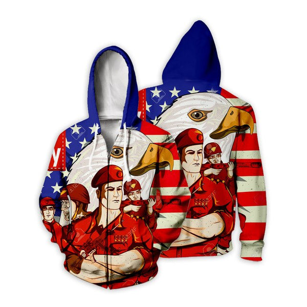 Newest ice fire USA eagle Hoodies Men/Women Sweatshirt  Hooded United States America Independence Day 3D water Hoody ID007