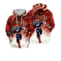 Newest ice fire USA supermen Hoodies Men/Women Sweatshirt  Hooded United States America Independence Day 3D water Hoody ID006