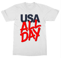2019 New Men'S  USA All Day T-Shirt July 4th Independence Patriot United States America Firework Tee Shirt