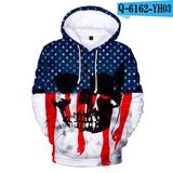 Hara America Independence Day National Flag Hoodies Hoodie Sweatshirt Pullover Juku Tops USA Boys/girls 3D Print Hooded Casual