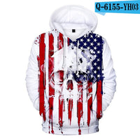 Hara America Independence Day National Flag Hoodies Hoodie Sweatshirt Pullover Juku Tops USA Boys/girls 3D Print Hooded Casual