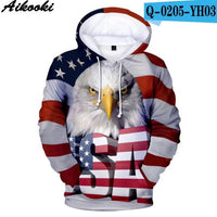 America Independence Day National Flag Hoodies Men Women USA Hoodie Sweatshirt Pullover Fashion Tops Boys/Girls 3D Print Hooded