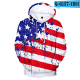 America Independence Day National Flag Hoodies Men Women USA Hoodie Sweatshirt Pullover Fashion Tops Boys/Girls 3D Print Hooded