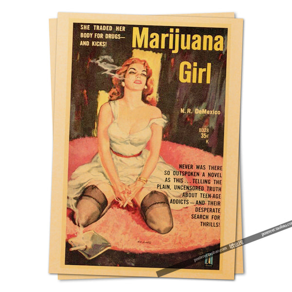 1969 Vintage Marijuana Girl Movie Poster