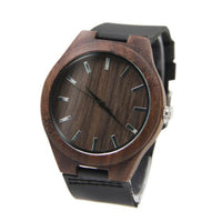 Leather Bamboo Wooden Watch