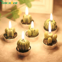6Pcs Cactus Candles