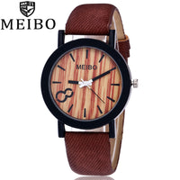 Casual Wooden Watch with leather band