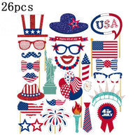 Festival Supplies Happy 4th of July Photo Props Booth Props DIY Kit for America USA Independence Day Party Event Decorations